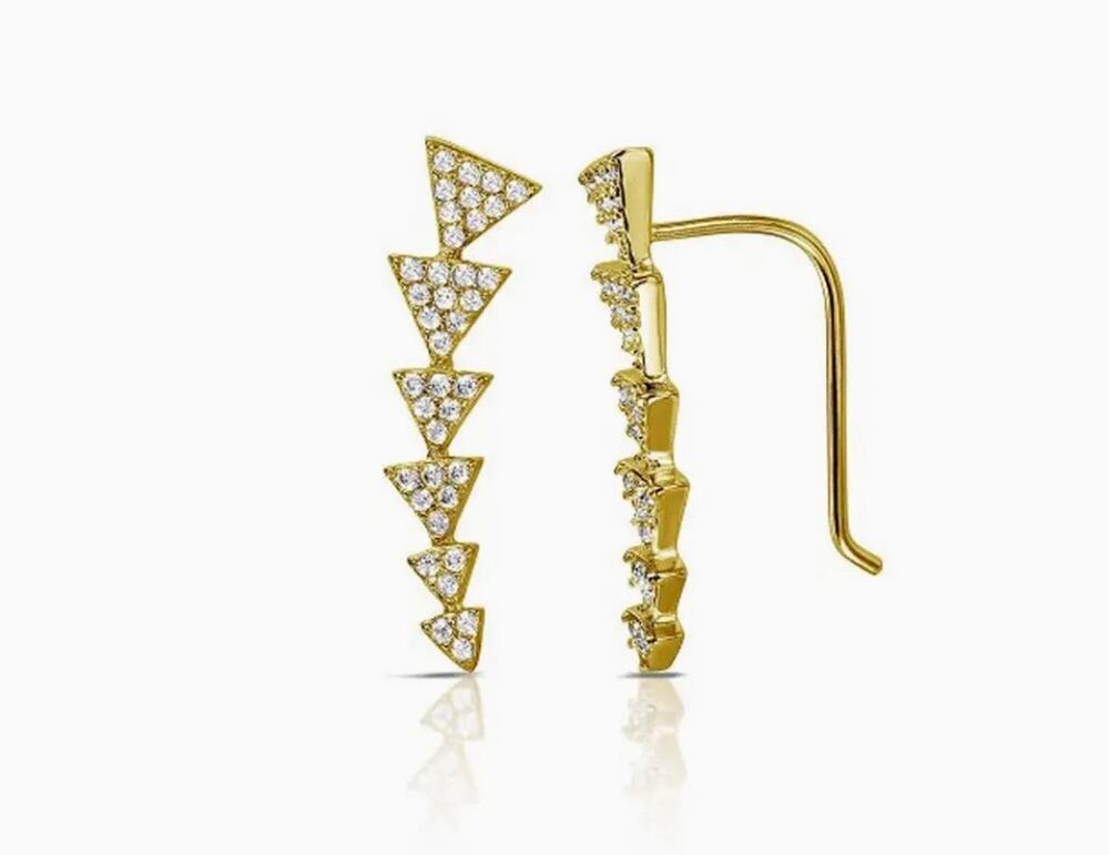 Adornia 14k Gold Plated Arrow Climber Earrings